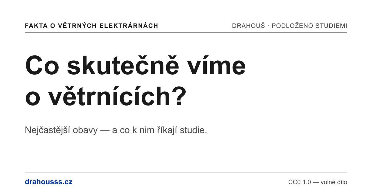 Co víme o větrnících — Drahouš